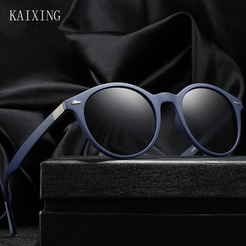 

Sunglasses KAIXING Brand TR90 Polarized Men Women Retro Round Eyewear UV400 Anti-glare Glasses For Driving Lentes De Sol Hombre
