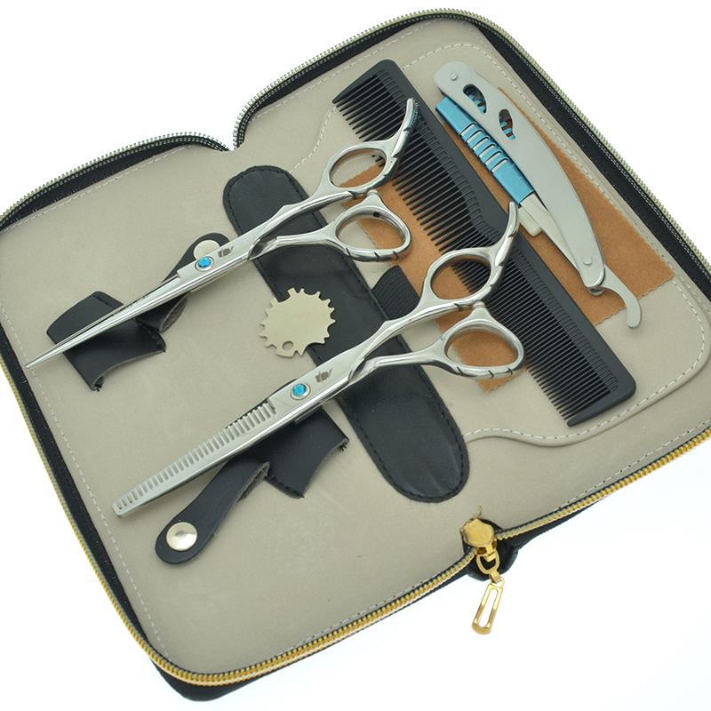 

6.0" Smith Chu Japan 440c Hair Cutting Scissors Thinning Shears Hairdressing Clipper Hairdresser's Razors with Comb Case A0036C