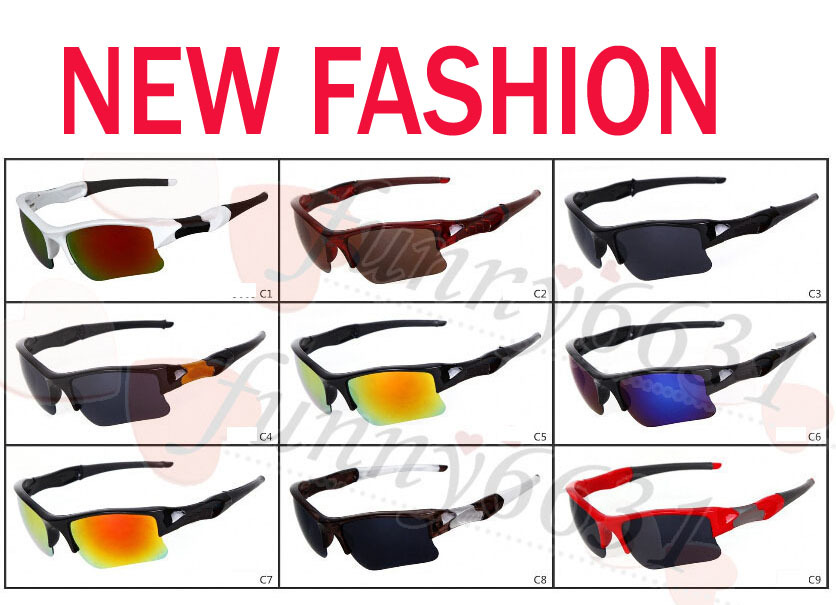 

summer brand new fashion men's Bicycle Glass sun glasses Sports goggles driving sunglasses cycling 9colors good quality free shipping, White;black