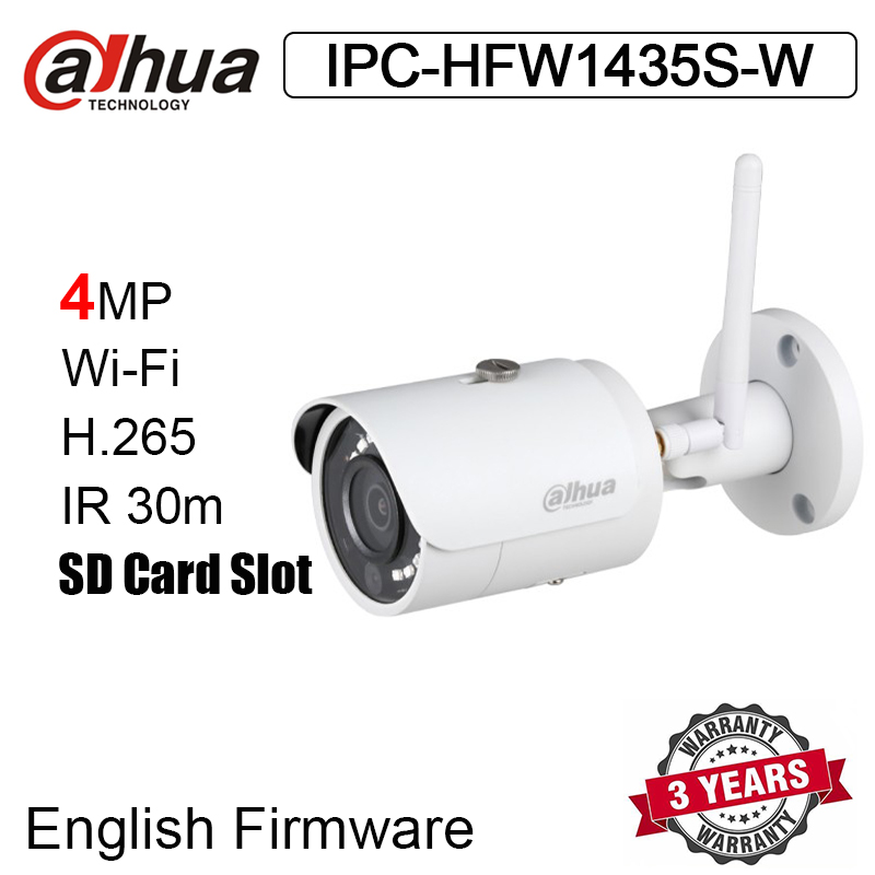

4MP WiFi IP Camera IPC-HFW1435S-W H.265 Night Vision Human Detection Outdoor Bullet Web Camera Replace IPC-HFW1320S-W