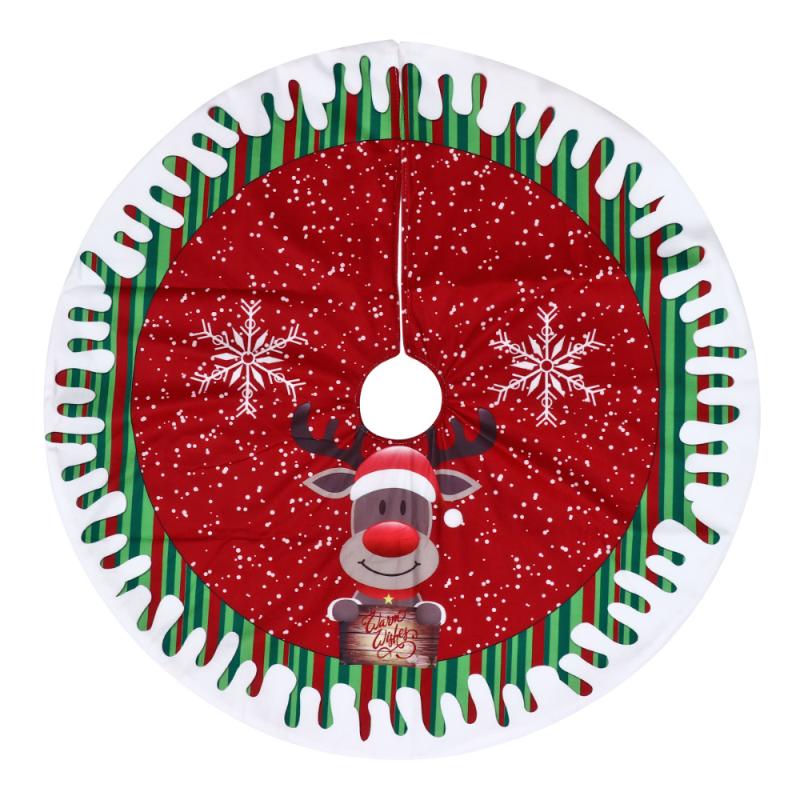 

1pc Delicate Christmas Tree Deer Skirt Cloth Carpet Xmas Tree Bottom Cover