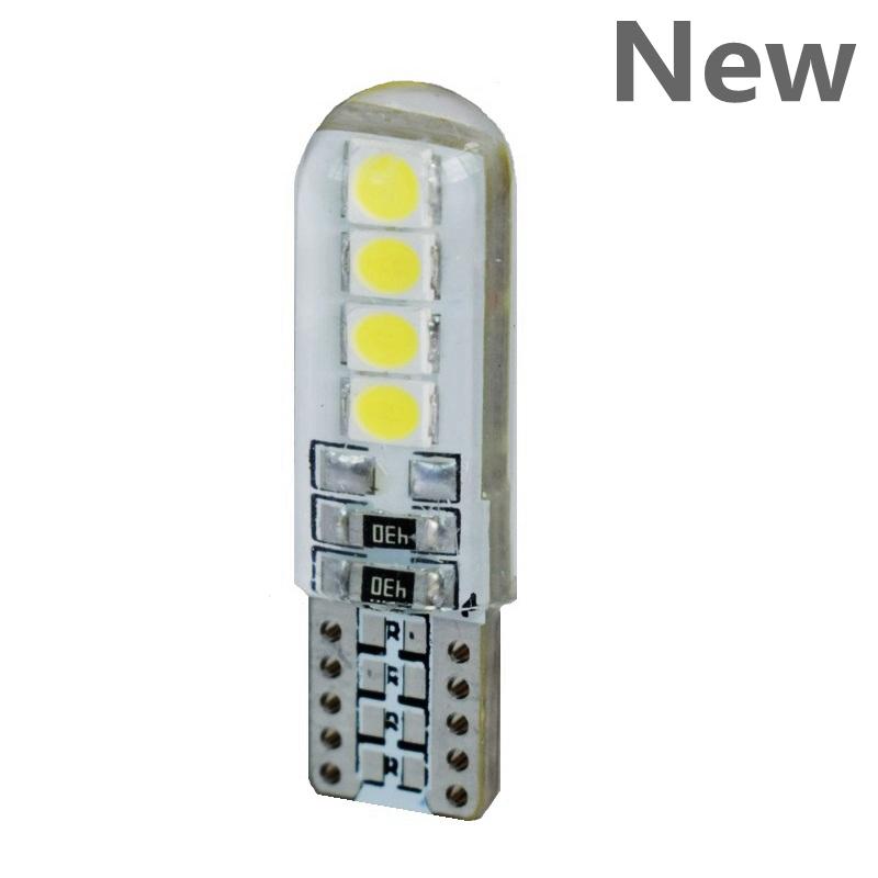 

Auto T10 W5W LED Bulb White 192 2825 168 501 8 SMD 3030 LED Waterproof Silicone Shell Car Lights Super Bright Wedge Marker Lamp, As pic