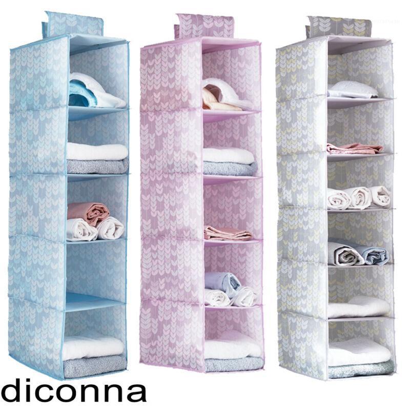

Interlayer Drawer Type Wardrobe Hanging Storage Bag Organizer Debris Box Hanging Organizers1, Blue