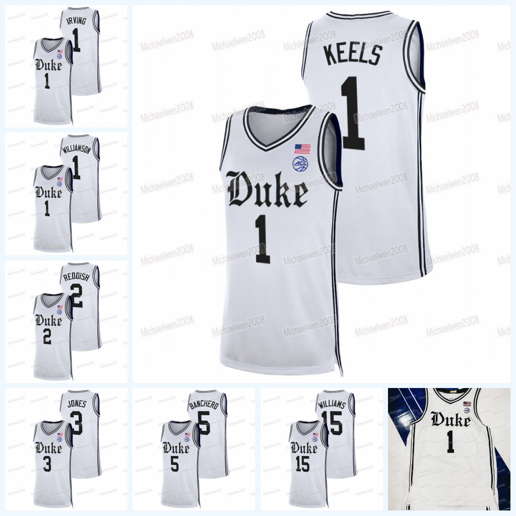 

NCAA Duke Blue Devils 2021-22 Limited Basketball Jersey Kyrie Irving Jayson Tatum Trevor Keels Grant Hill Jeremy Roach AJ Griffin Mark Williams Paolo Banchero, Men