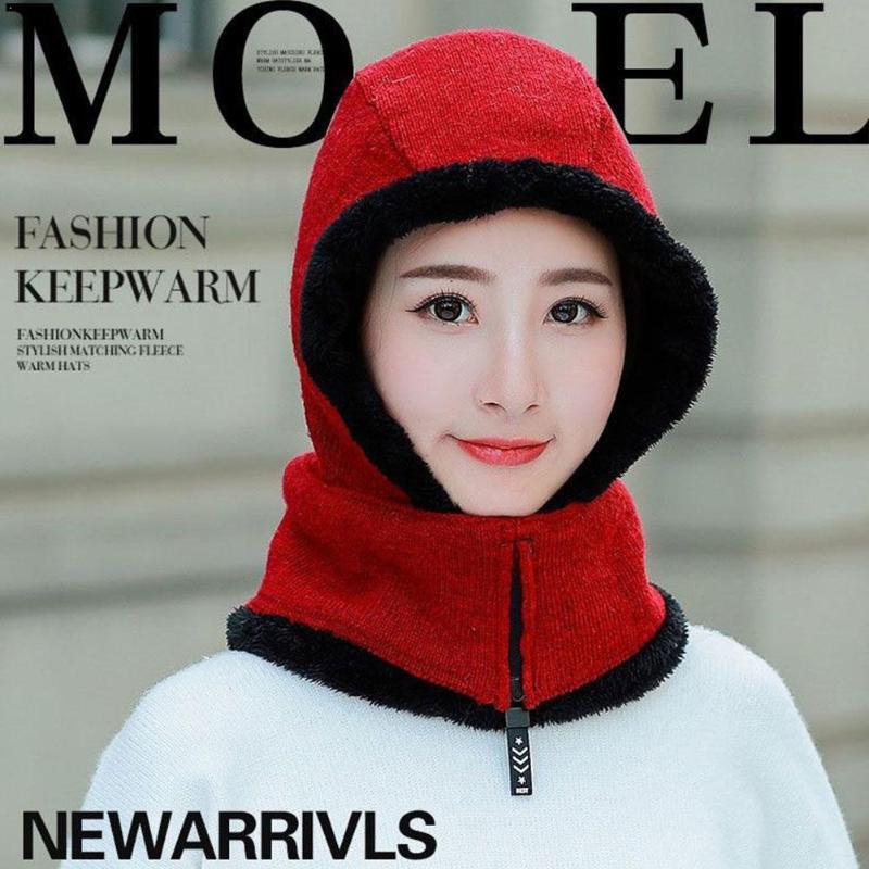 

Winter fashion lady wool thickening warm hat windproof cycling beanie knitted T1T0, Blue;gray