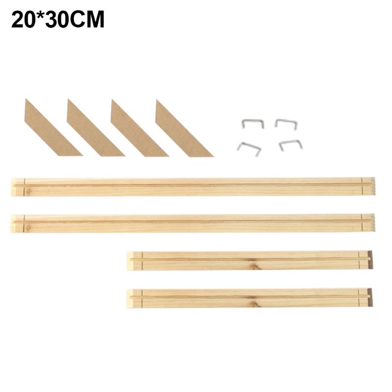 

Home Picture Decor Wall Art Wood Oil Painting Canvas Frame Kit Office DIY Strips Stretcher Bars Gallery Photo Multiple Size
