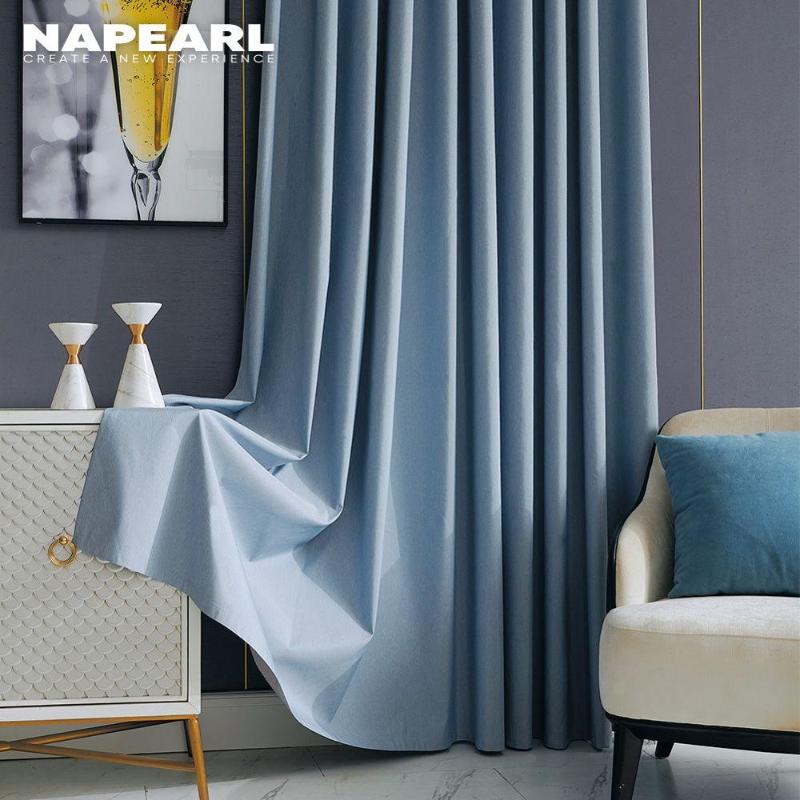 

NAPEARL 2021 1 Piece Modern Blackout Curtains Bedroom Windows Treatment Solid Color European Style Kids Balcony, Brown