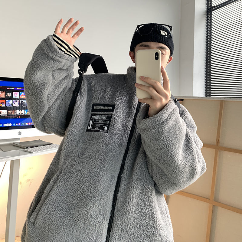 

2021 New Men's Casual Oversize Jackets Thicken Warm Woman Coats Korean Streetwear Graphic Printed Male Jacket Clothing Tqzb, Black