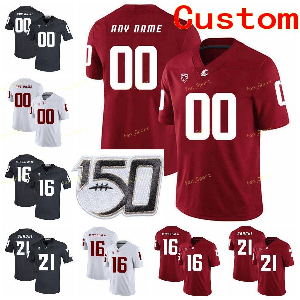 

Custom Washington State Cougars College Football Jersey 23 Gerard Wicks 25 Skyler Thomas 26 Bryce Beekman 3 Daniel Isom Women Youth Stitched, Black
