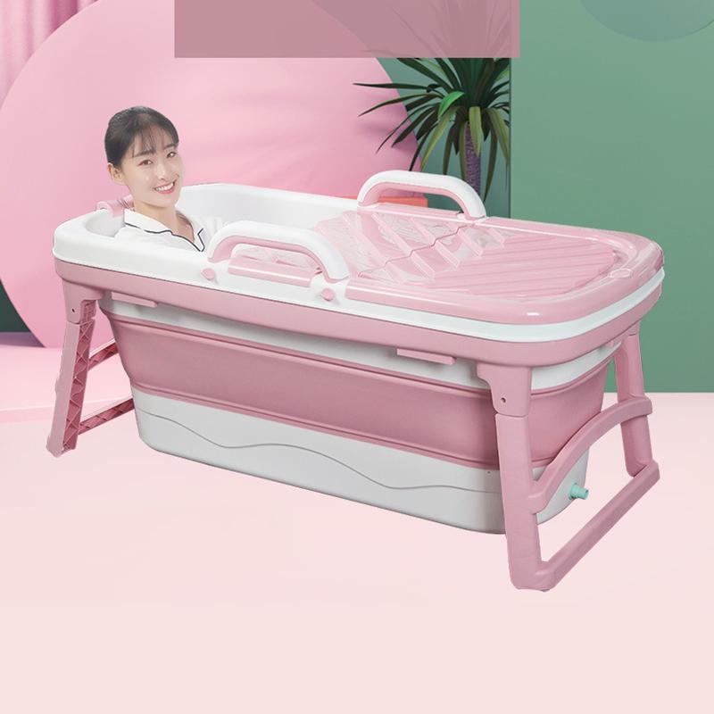 

Bathing Tubs & Seats 1.25m Large Foldable Bath Tub Bathtub For Baby Toddler Children Twins Adult Universal Swiming Pool Blue Pink With Lid