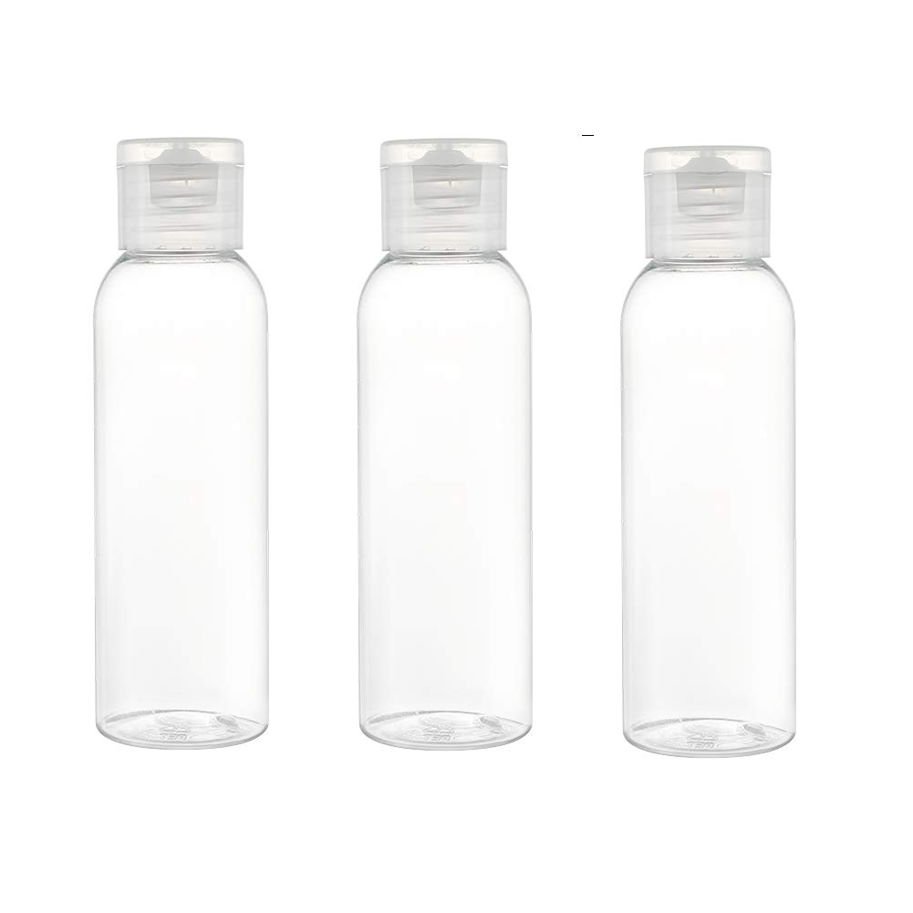 

50/60/100ml Clear Plastic Travel Bottles Flip Cap Empty Bottles Refillable Containers for Cosmetics, Lotion, Liquids
