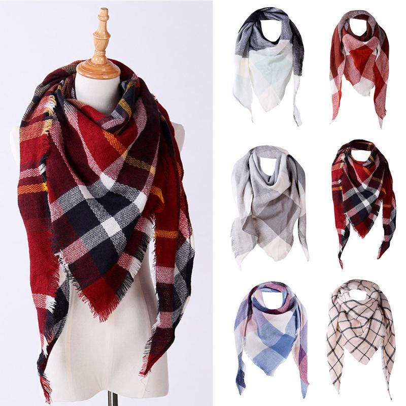 

Women Shawl Cashmere Autumn Plaid Lattice Wool Scarves Scarf 2020 spring winter Men Women All-match long sca Hot Sale scarf top