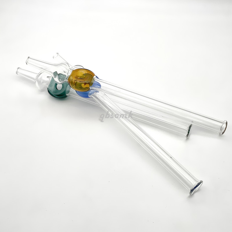

QBsomk Wax Pyrex Glass Oil Burner Pipes Filter Clear Glass Oil Burner Rolling Paper Hand Pipes Glass Pipe Oil Nail Pipe
