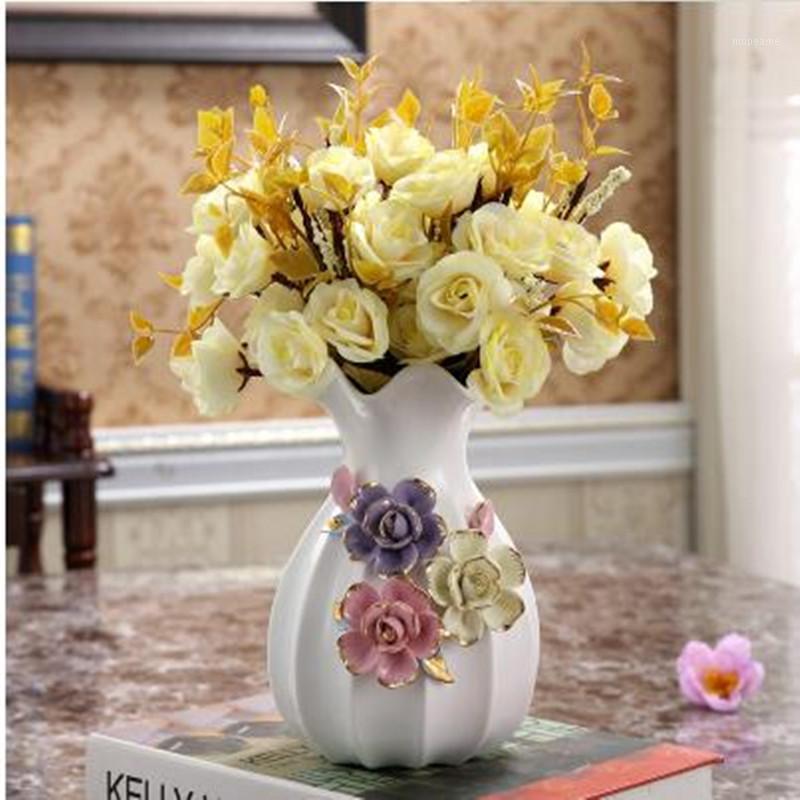 

European ceramic vase decoration, home dining room living room TV cabinet decorations, modern minimalist crafts1