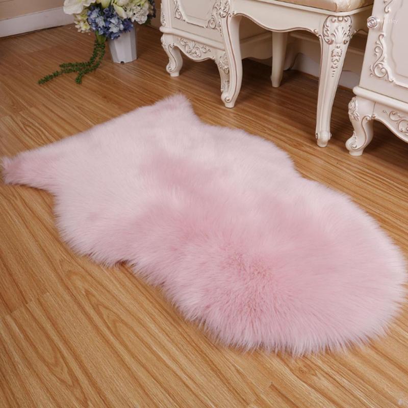 

Rugs Carpet Living Room Covers 60*40*2 Artificial Sheepskin Chair Household Sofa Polyacrylonitrile Fiber Floor Mat1, Pink