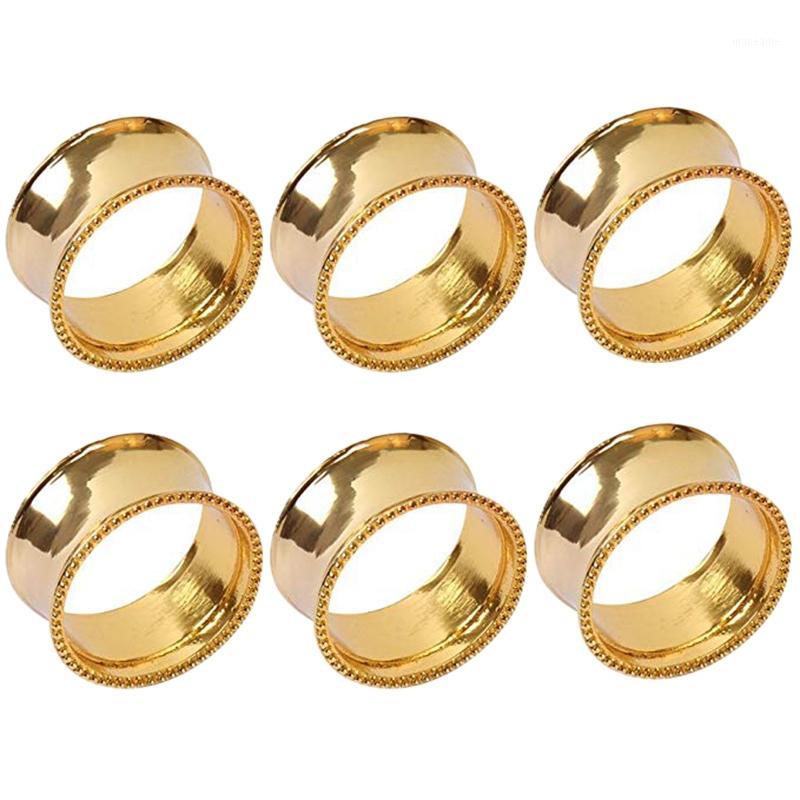 

6 Pcs Napkin Rings Set Dining Table Setting Bridal Napkins Rings Glossy Napkin Holder Adornment for Party Wedding Dinner Occasio1