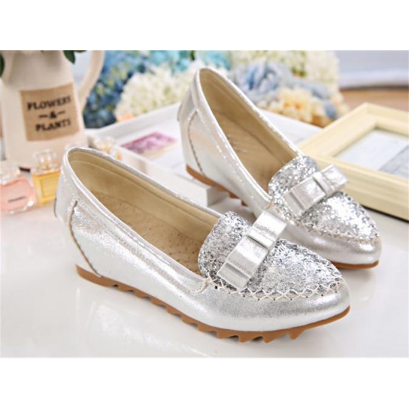 

2021 Women's Shoes in Spring and Autumn New Style Slope Heel Pointed End Sequined Cloth@2116 CEDV, Silver