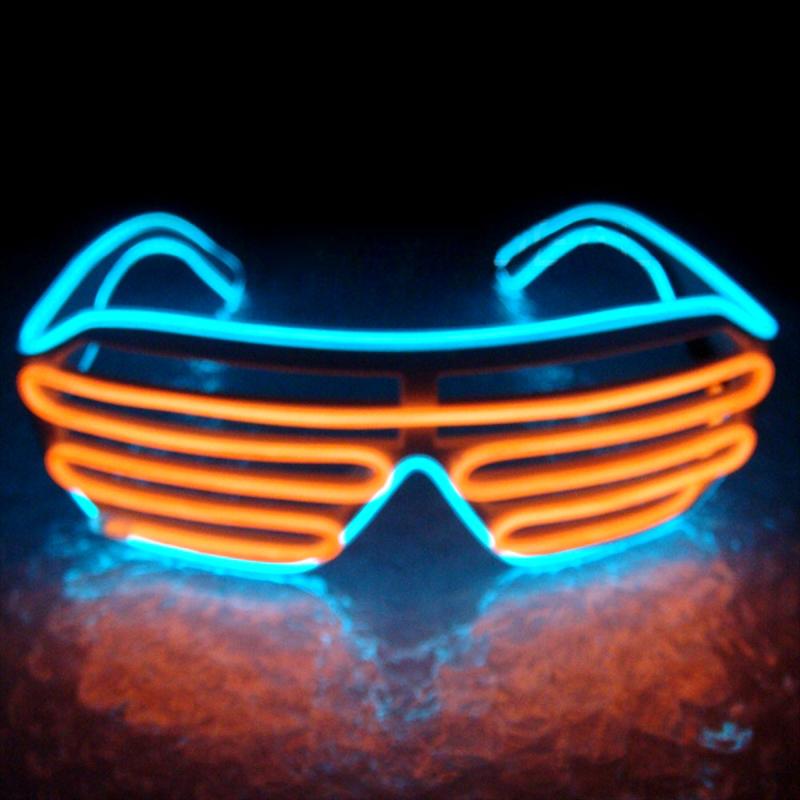 

LEDGlow Glasses EL Wire Light Up neon Party LED Glasses DJ EL Rave Night Sunglasses Decor for Birthday Party Halloween Christmas