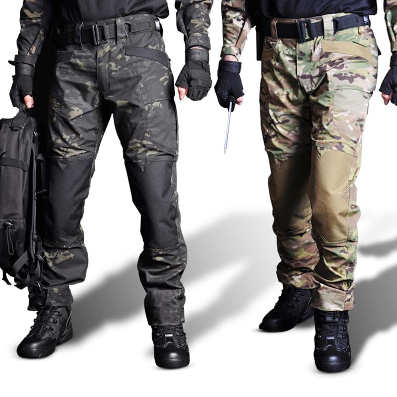 

Oversized Men Waterproof Outdoor Pants Soft Shell Trousers Camp Fishing Climb Hiking Sport Travel Training -3XL X524D, Black camo