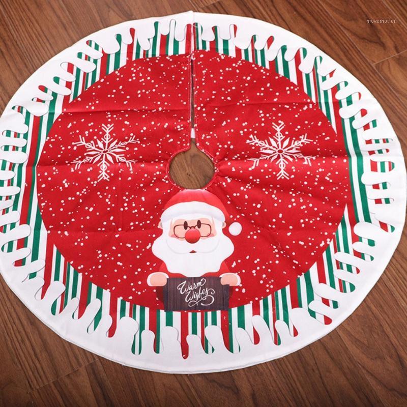 

80cm Snow Plush Christmas Tree Skirt Base Floor Mat Cover XMAS Merry Christmas Tree Ornament Santa Claus Deer Felt d31