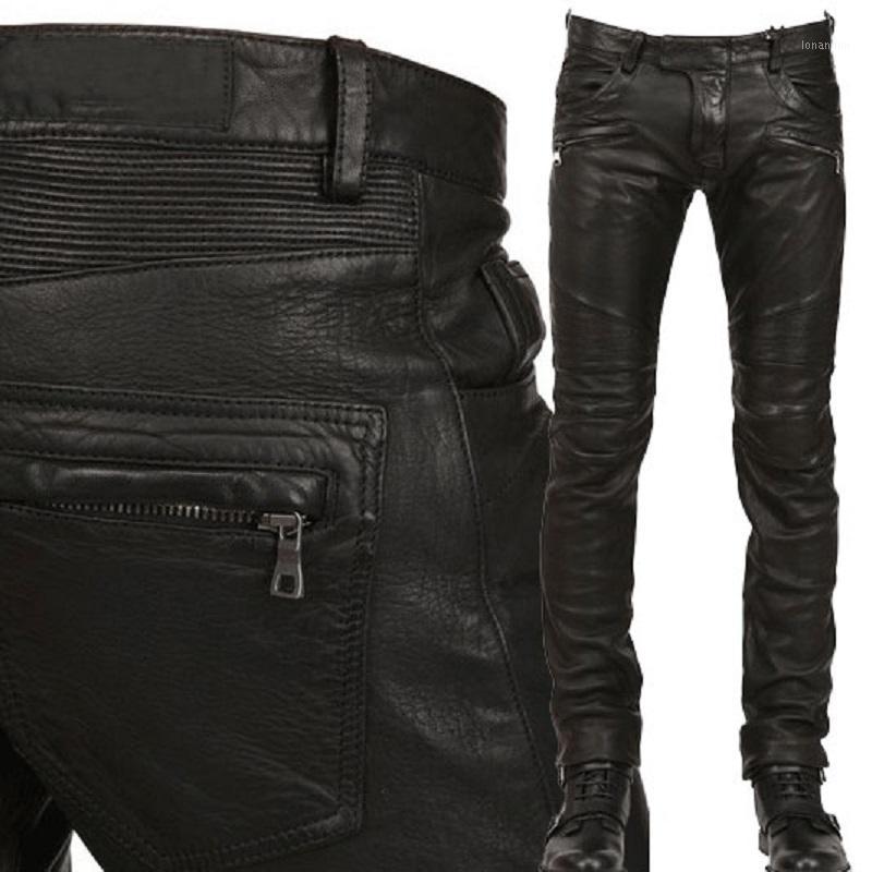 

Men's Pants Leather Trousers Men Motorcycle Black Mens Fashion PU Riding Waterproof Motor Biker Male Street Plus Size1