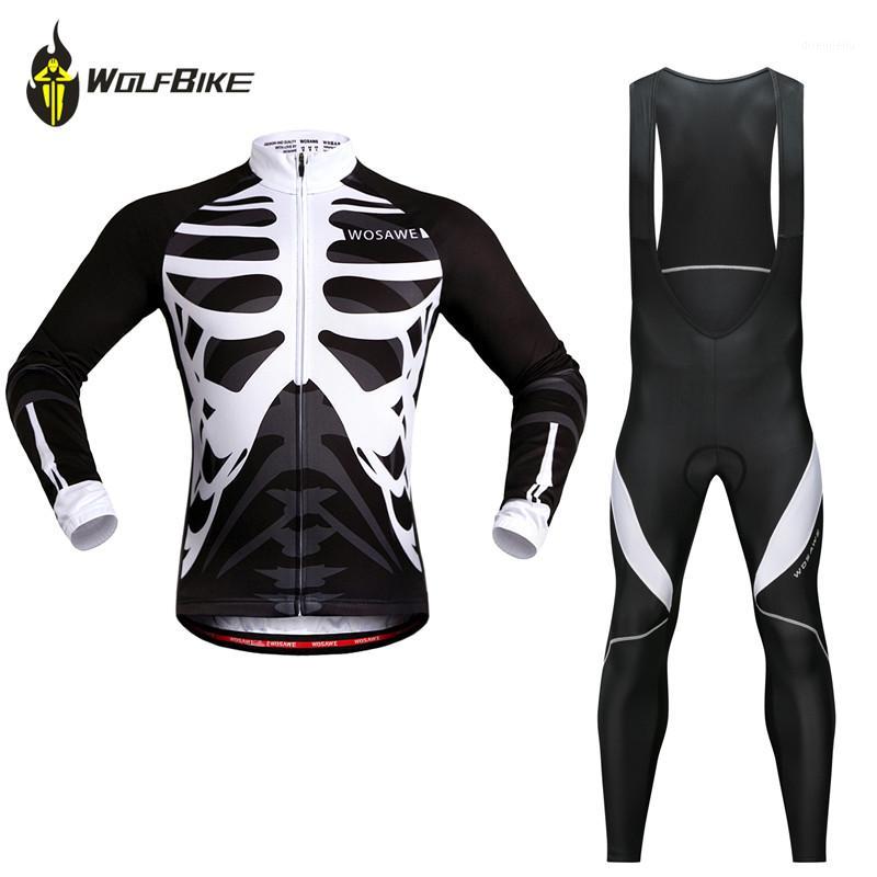 

WOSAWE Cycling Bicycle Jersey Set Bone Mtb Road Bike Sports Kit Breathable Ropa Cycling Wear Suits1, Multi
