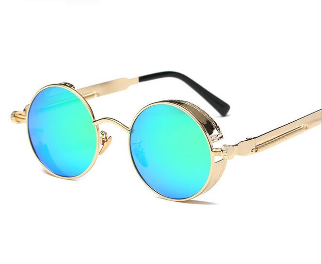 

Men Women New Fashion Glasses Luxury Designer Retro Vintage Sunglasses UV400 6pcs/Lot Vintage Optical Round Metal Sunglasses Steampunk