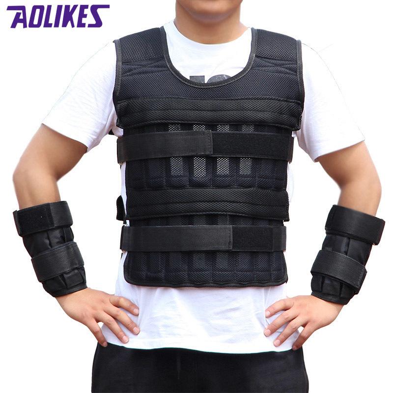 

New 15/35KG Adjustable Loading Weight Vest Boxing Training Jacket Gym Fitness Equipment Running Workout Waistcoat Sand Clothing