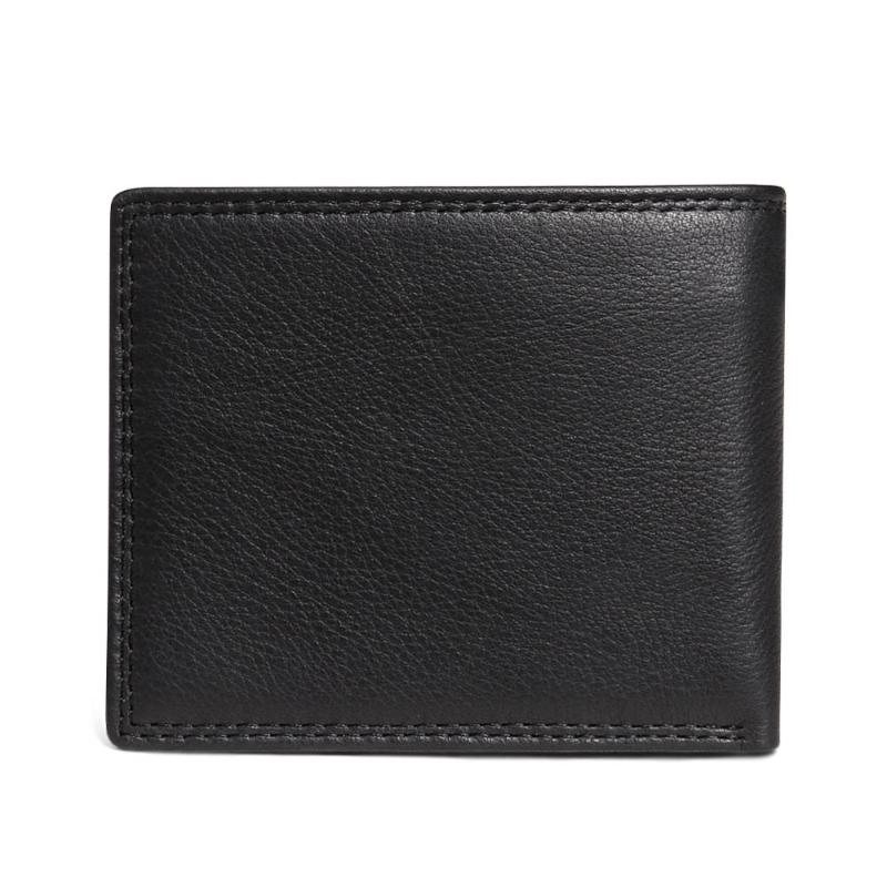 

2020 Black Luxury Mens Wallet Leather Genuine Card Holder Purses & Wallet for Coins Top Quality Bifold Cow Leather Purse