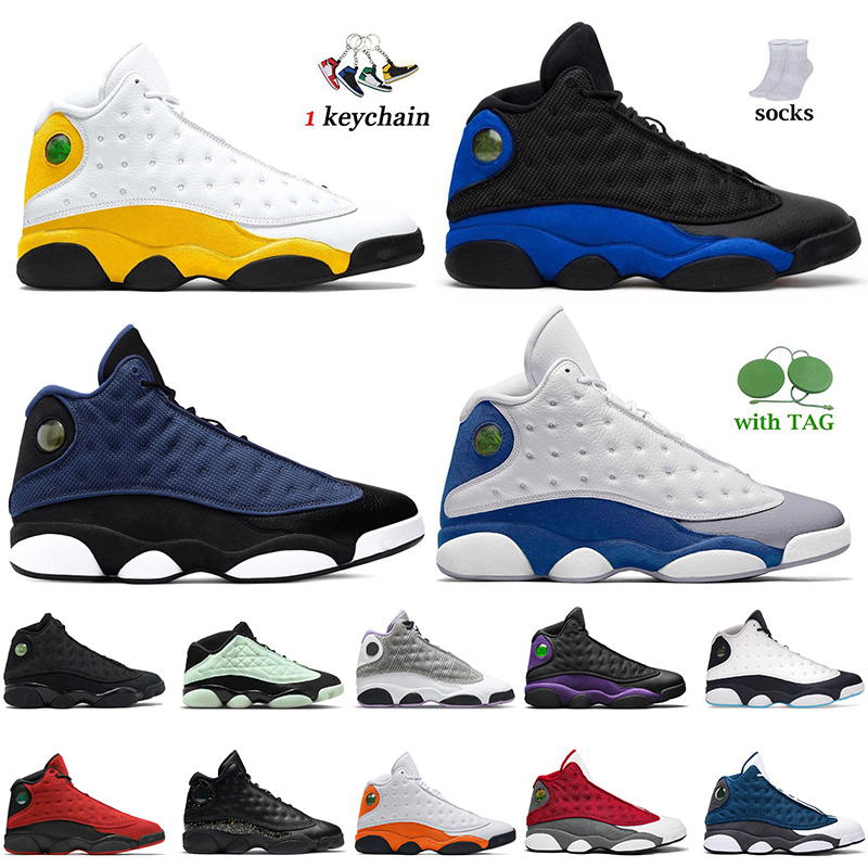 

Top Quality Women Mens Jumpman 13 13s High Basketball Shoes University Gold Del Sol Hyper Royal Brave French Blue Starfish Starfish Court Purple OG Trainers Sneakers, B33 black cat 40-47