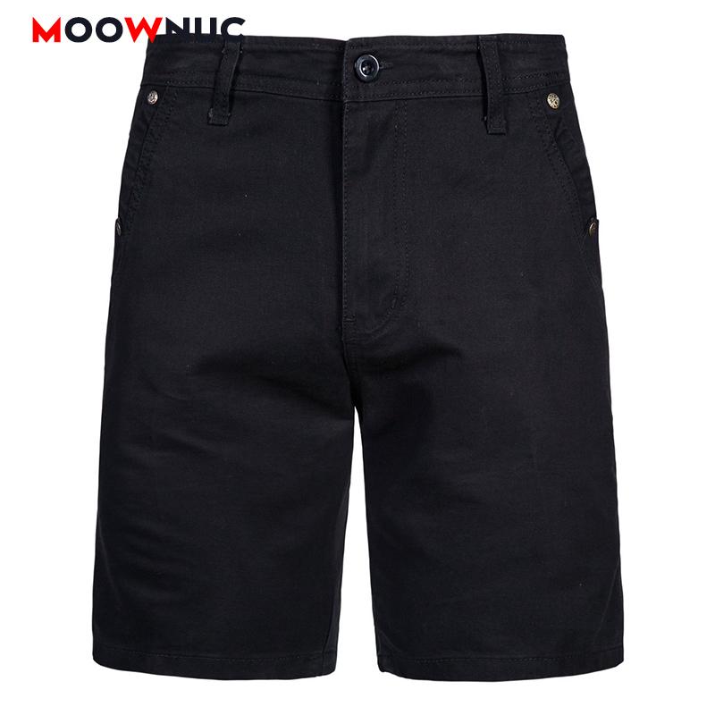 

Mens Casual Trousers Summer Shorts Cotton Beach Pants Hombre Street Dress Solid Knee Length Fit MOOWNUC Fashion Male 2020 New, Green