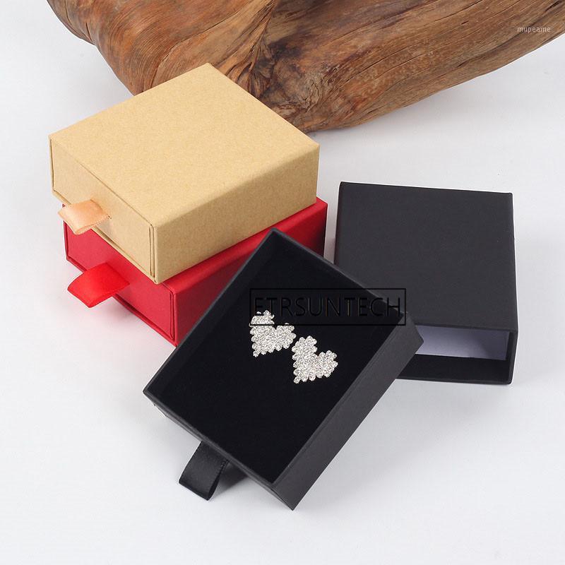 

Drawer Box With Spong For Jewelery Luxury Elegant Display Earring Necklace Packaging Drawer Box 8*7*3cm 50pcs1
