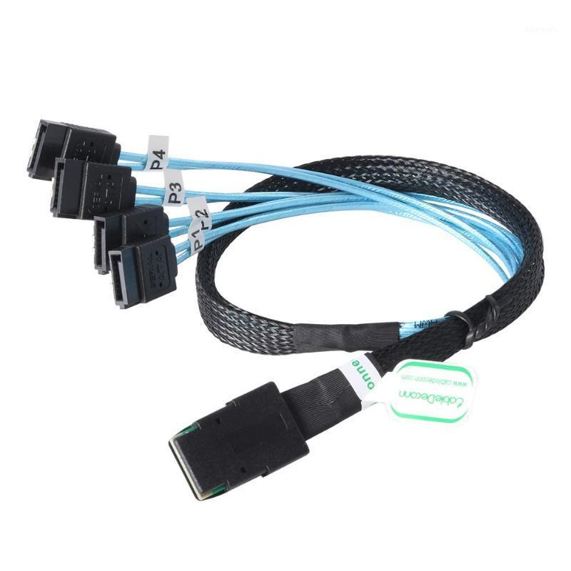 

50/70cm/1m SAS sata cable Mini-SAS SFF-8087 to 4 SATA Cable Mini SAS 4i SFF8087 36P To 4 7P Hard Disk Data cord line1