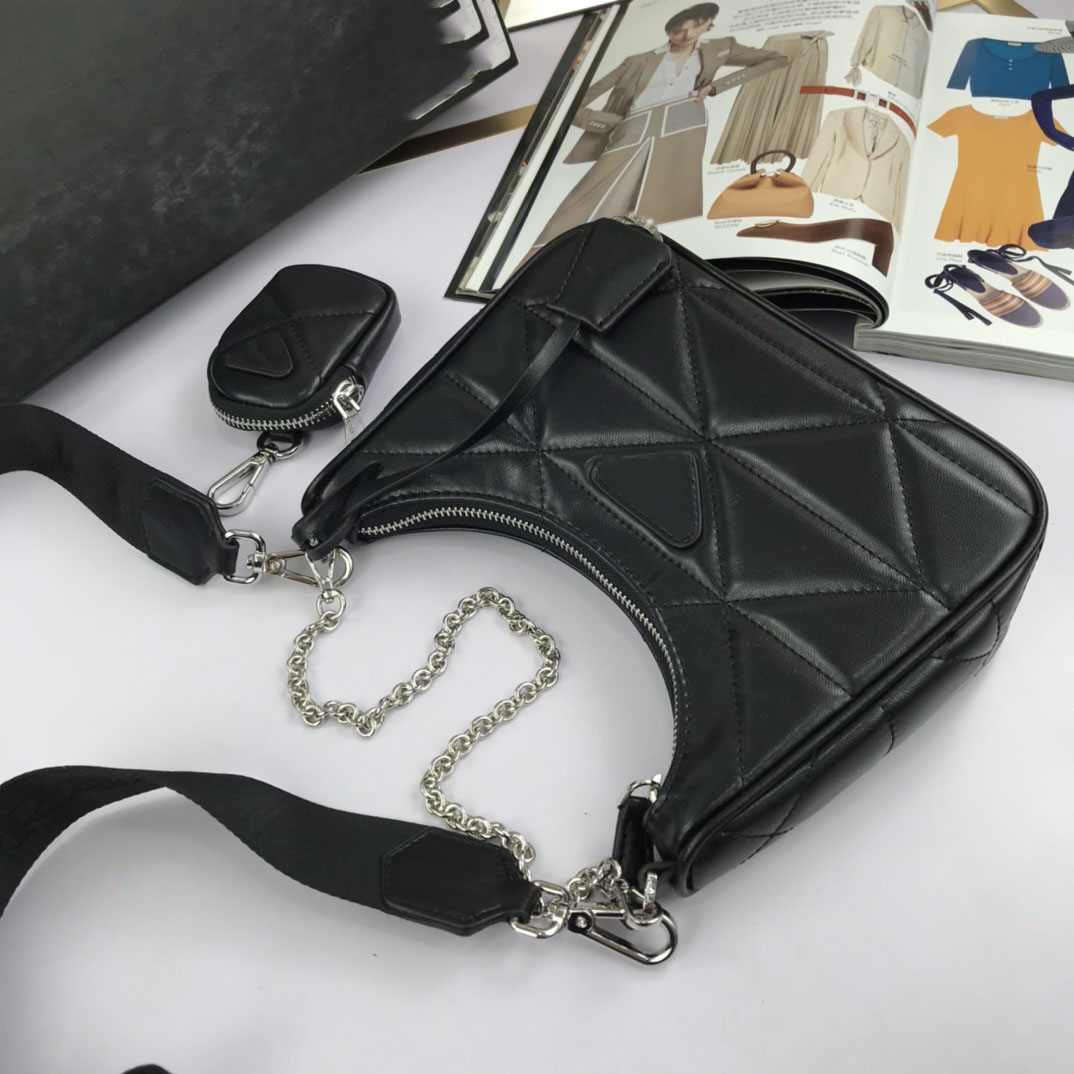 

Hobo evening bags luxury designer shoulder bag leather material diagonal top unisex underarm sack 12 21, Box