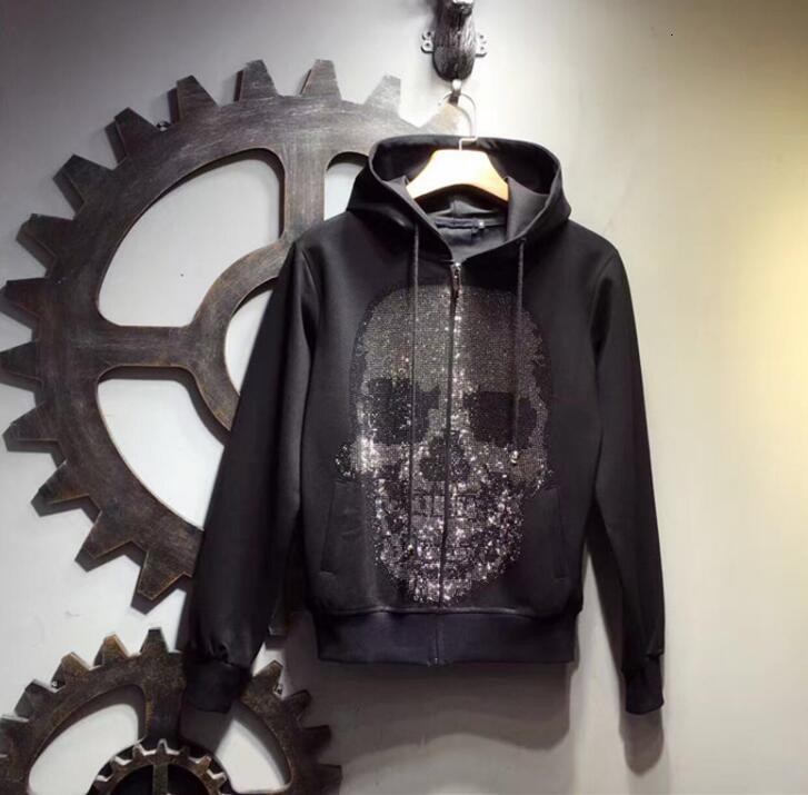 

Man Hooides Winter Sweaters 100% High Quality Cotton Cg2l, Black