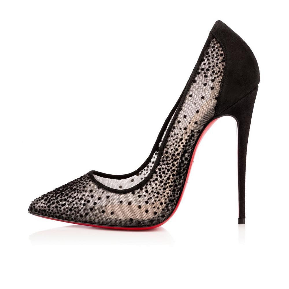 

2021 New Bottom of the Fashion High-leather Female Wedding Party Triple-tap-toe Toe Pumps Dressed Up with Box-a05 VNA9, Red