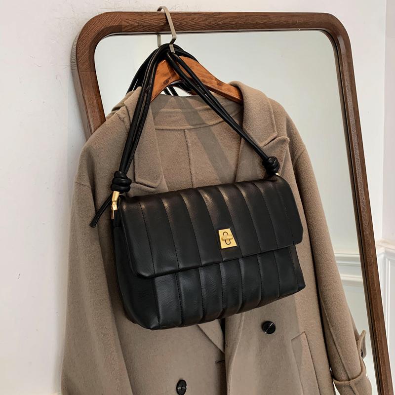 

Luxury Designer Quilted Crossbody Bags For Women 2020 Fashion Solid Shoulder Bag Quality PU Leather Handbags Vintage Sac A Main
