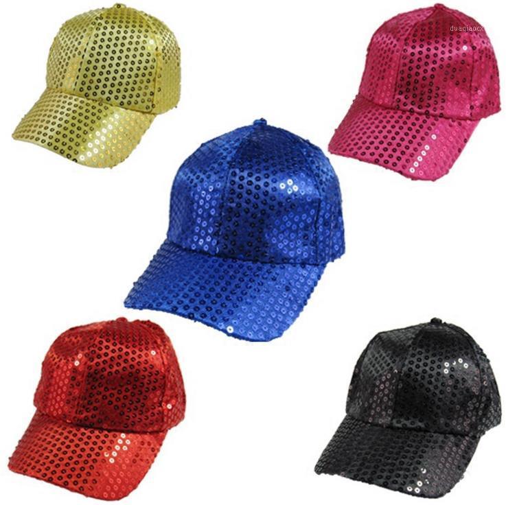 

Club Party Dancer Stage Sequin Cap Adults Children Baseball Cap Glitter Sparkling Shiny Hats Adjustable colorful Christmas gift1