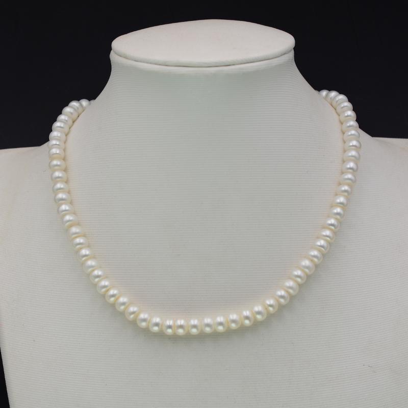 

2020 New Fashion Natural Freshwater Pearls Round Bead Strand Choker Necklace For Women Jewelry