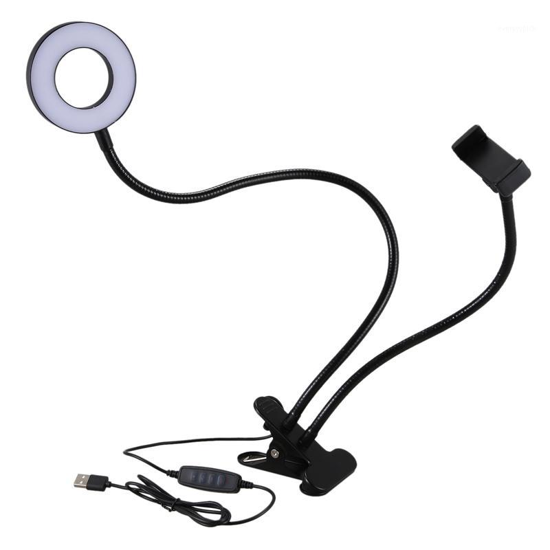 

Selfie Ring Light with Flexible Mobile Phone Holder Lazy Bracket Desk Lamp Led for Youtube Live Stream Office So On1