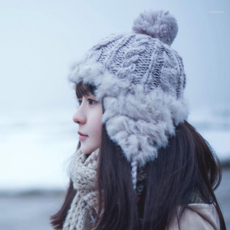 

Winter hat snow wool hat knitted plush warm female winter Lei Feng ear protection autumn northeast ear cover1, Black