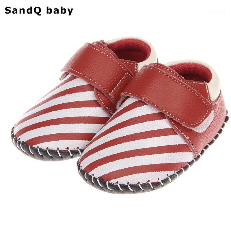 

Newborn Baby Girls Striped Shoes Lovely Infant First Walkers Good Qaulity Soft Sole Genuine Leather Toddler Baby Shoes1, Red