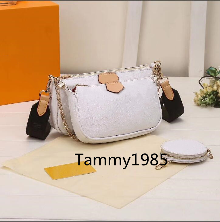 

Women Handbags Bag Favorite Cross Shoulder Multi Pochette Accessories Purses White Flower Mini Leather Body 3pcs Straps Bags Fngto, Red;black