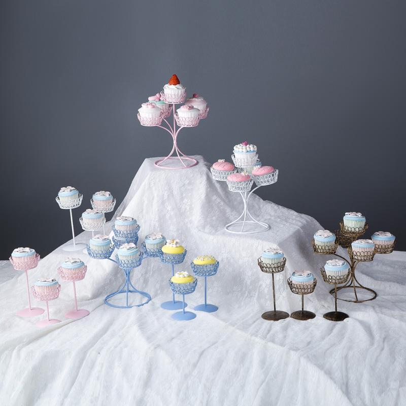 

4pcs/set Simple Dessert Table/cupcake Rack / Birthday Cake Tray / Wedding Wedding Arrangements Iron Cupcake Rack