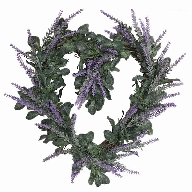 

Valentine's Day Wreath Waiting For Love Wedding Wreath Lavender Heart-shaped Garland Wedding Door Ornament Simulation Flower1, As pic