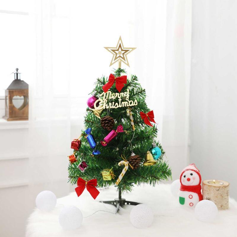 

20 Inch Christmas Tree with Hanging Decorations LEDs Fairy Lights Decorative Artificial Xmas Tree Hanging Ornaments Home Decor1