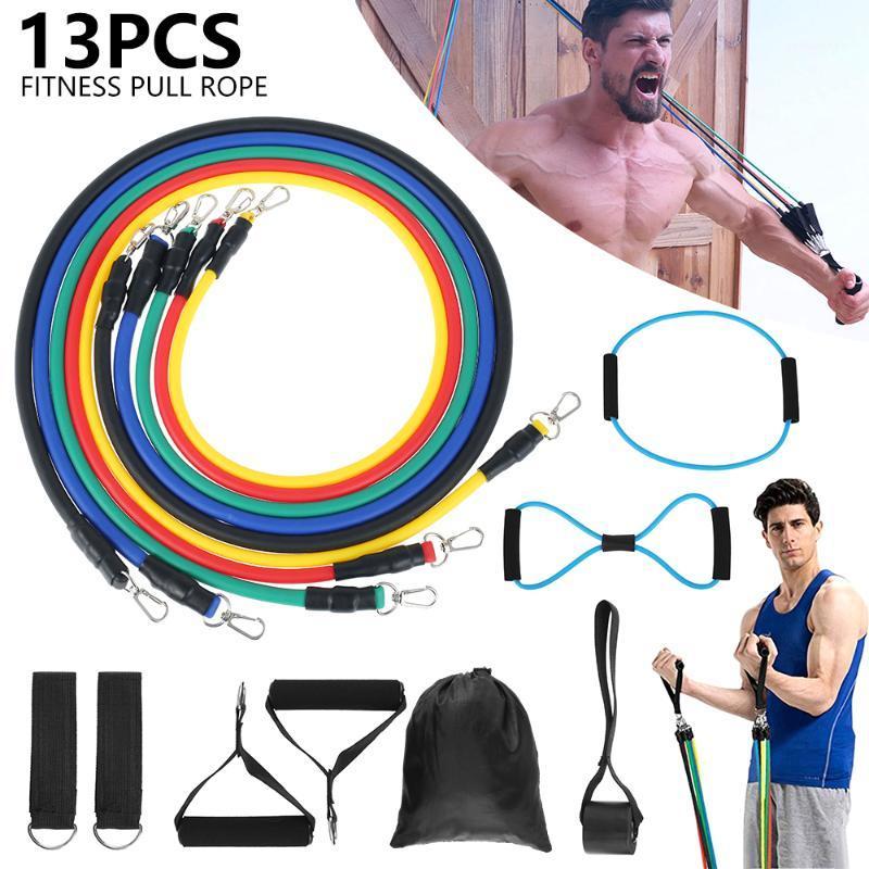 

13 Pcs Resistance Bands Set Expander Exercise Fitness Rubber Band Stretch Training Home Gyms Workout Equipments Drop Shipping1