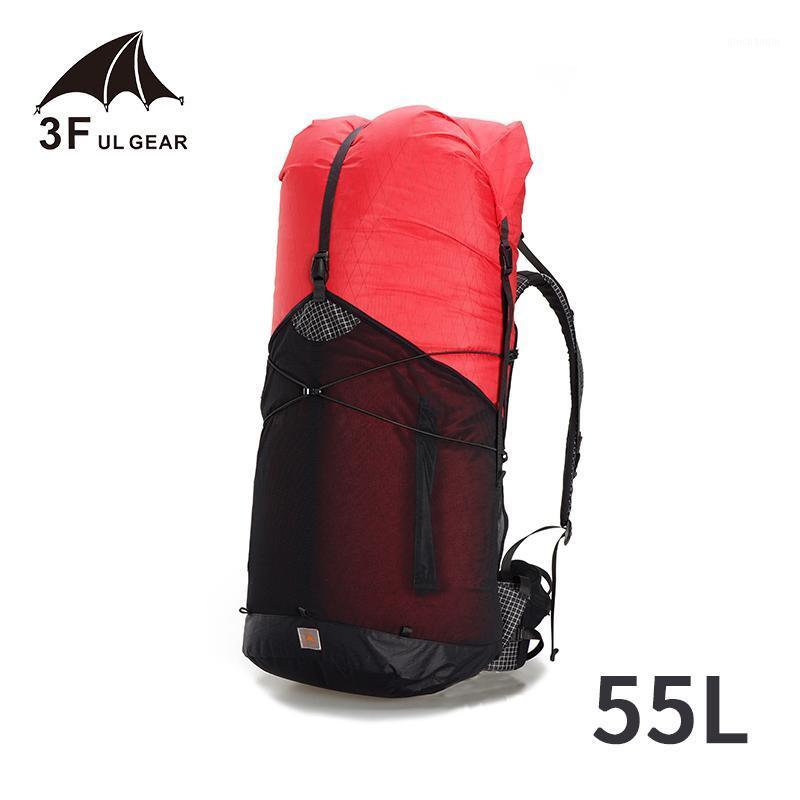 

3F UL GEAR Trajectory 55L Outdoor Ultralight Backpack Women/Men Bag XPAC Rucksack Big Capacity Camping Sport Bag Waterproof1, White-s