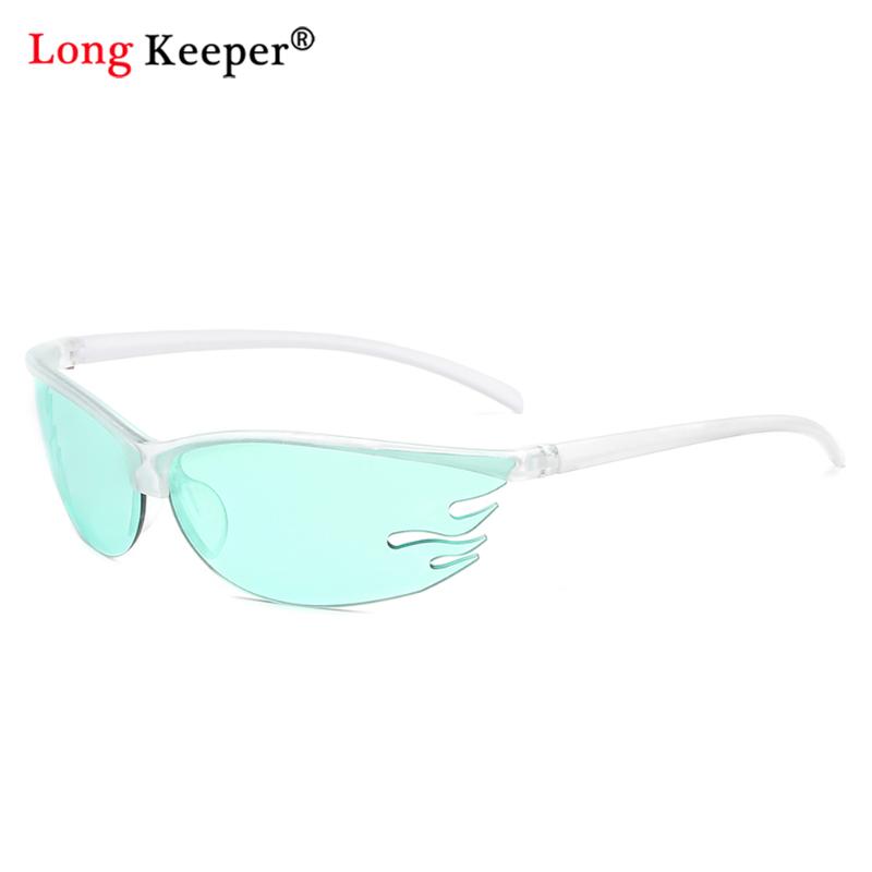 

2020 Trendy Men Women Summer Flame Sunglasses Fashion Small Half Frame Sun Glasses Traveling Style UV400 Shades Eyewearr Oculos