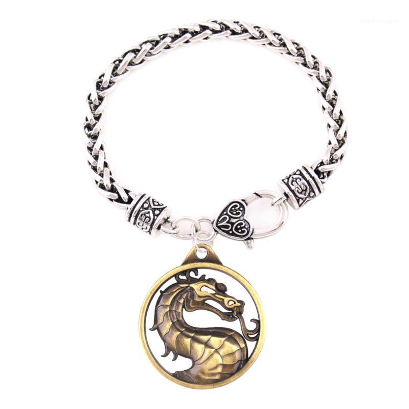 

Charm Bracelets Vintage Dragon Pendant Movie Bracelet Fighting Games Mortal Kombat Beacelet1